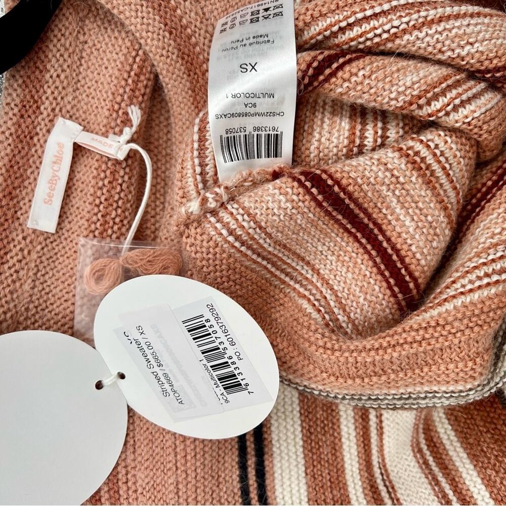 NWT See By Chloe Crew neck Jumper Alpaca Wool Knit Pullover Sweater XS - Picture 15 of 16
